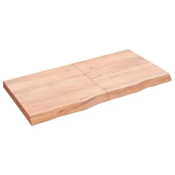 Półka jasnobrązowa, 120x60x6 cm, lite drewno dębowe Lumarko! - Hurtownia wielobranżowa Lumarko Cena promocyjna